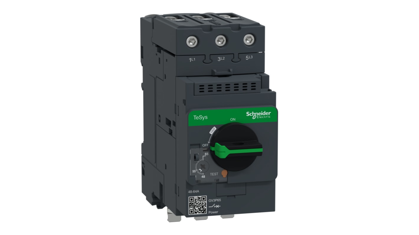 Schneider Electric 65 A TeSys Deca Motor Protection Circuit Breaker, 230 V