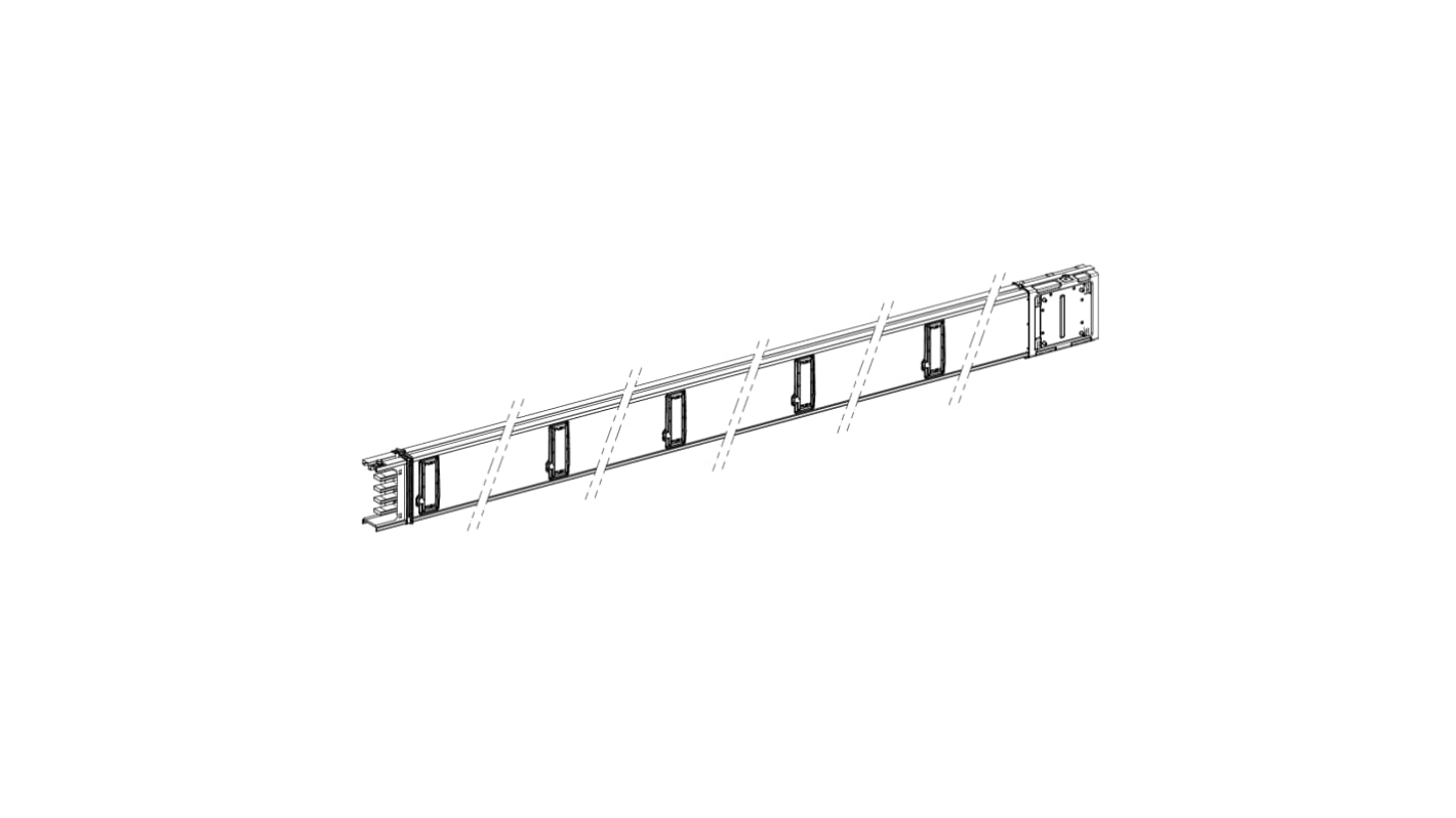 Schneider Electric Canalis White Busbar Trunking, W54 mm x, L5m, Aluminium