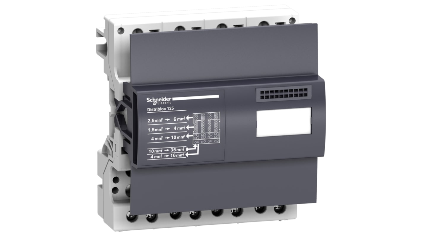 Bloque de distribución, 125A, 690 V ac