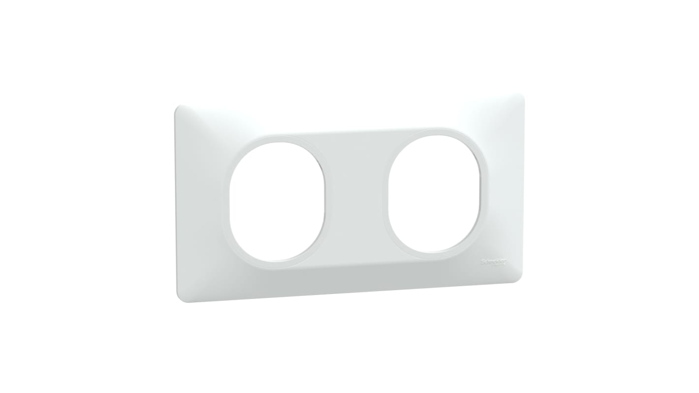 Schneider Electric White 2 Gang Cover Plate Thermoplastic Cover Plate