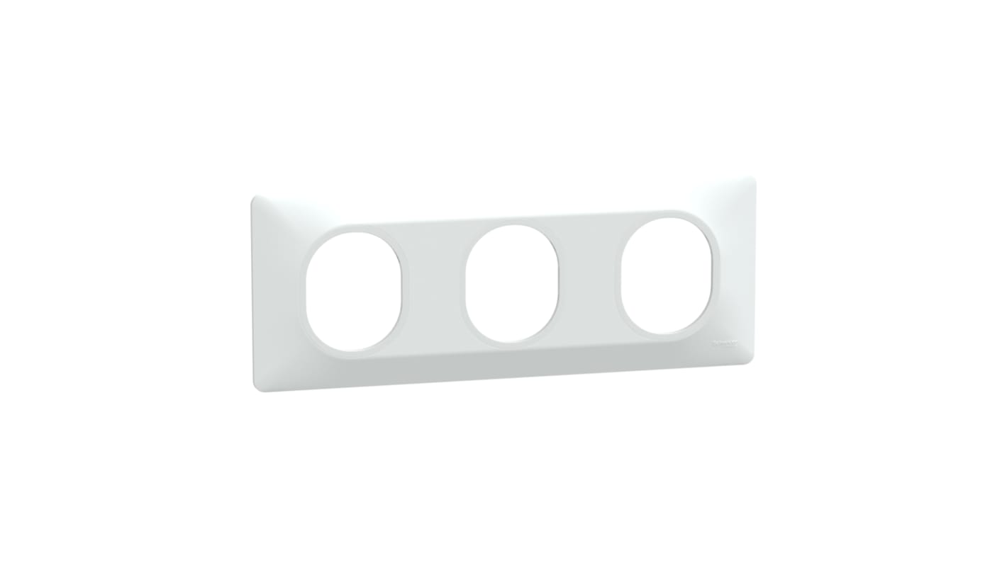 Schneider Electric White 3 Gang Cover Plate Thermoplastic Cover Plate