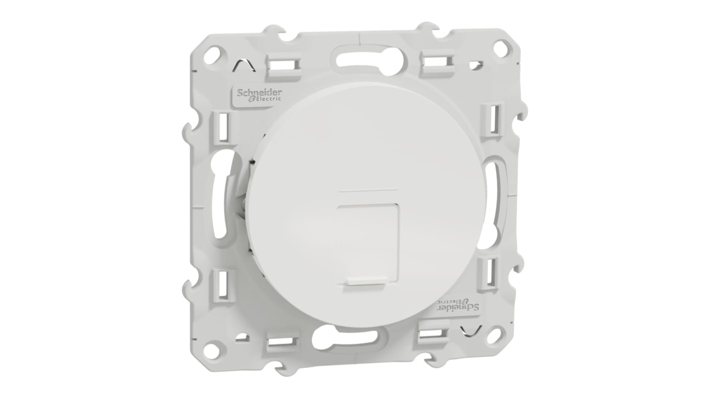 Schneider Electric Odace Series Socket RJ45 Socket, Flush Mount, Cat6