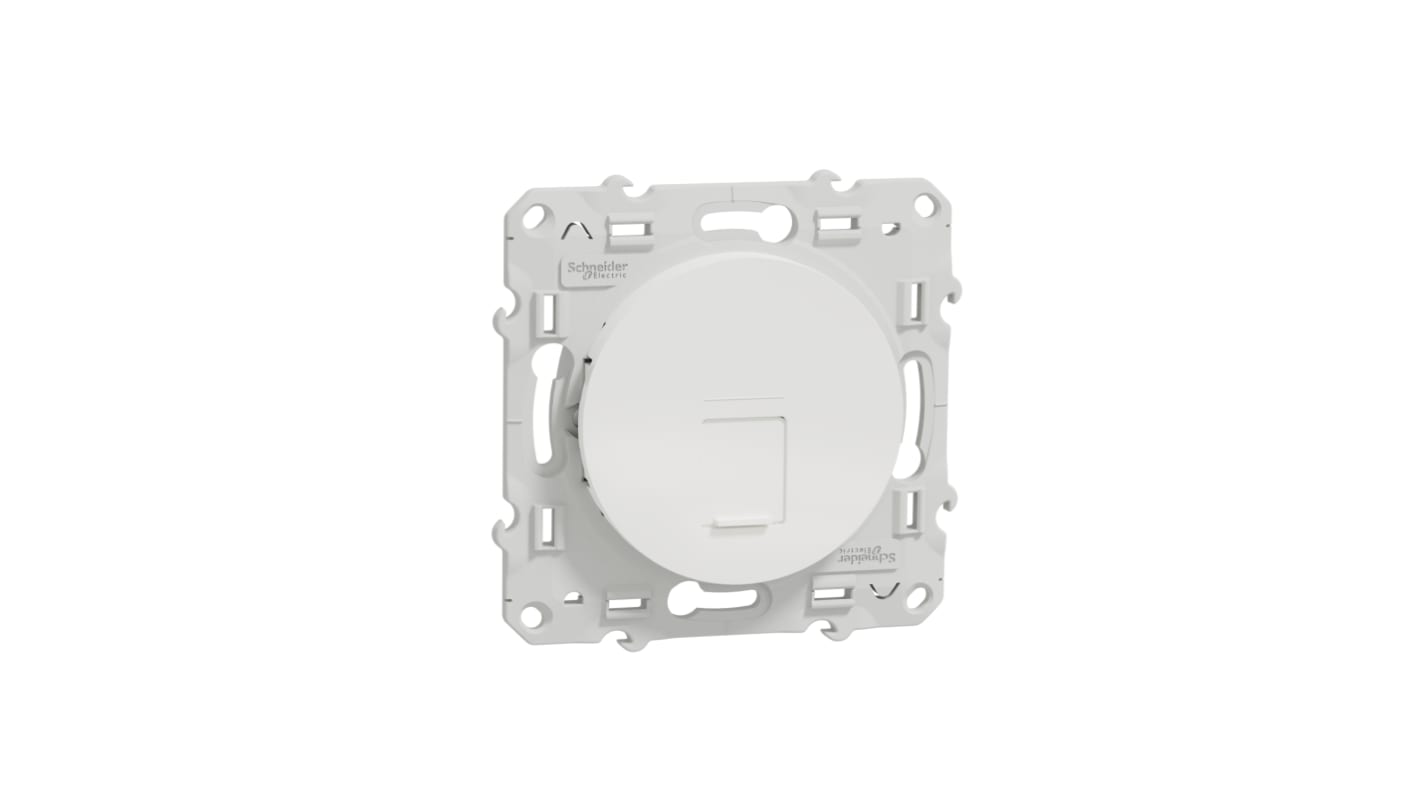 Schneider Electric Odace Series Socket RJ45 Socket, Flush Mount, Cat6a