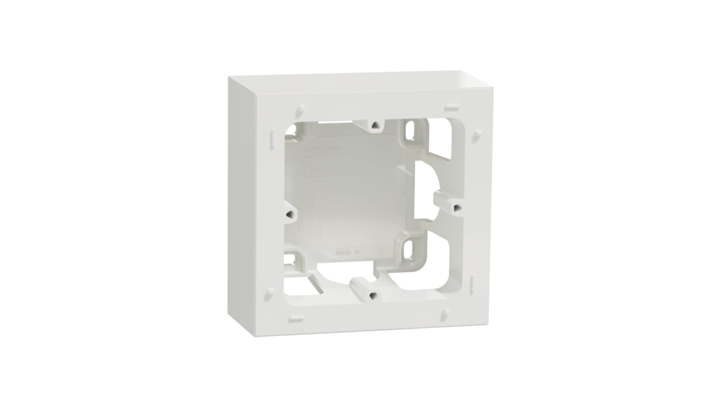 Schneider Electric Odace White Gloss Thermoplastic Junction Box, Surface Mount Mount, 1 Gangs, 213 x 60mm