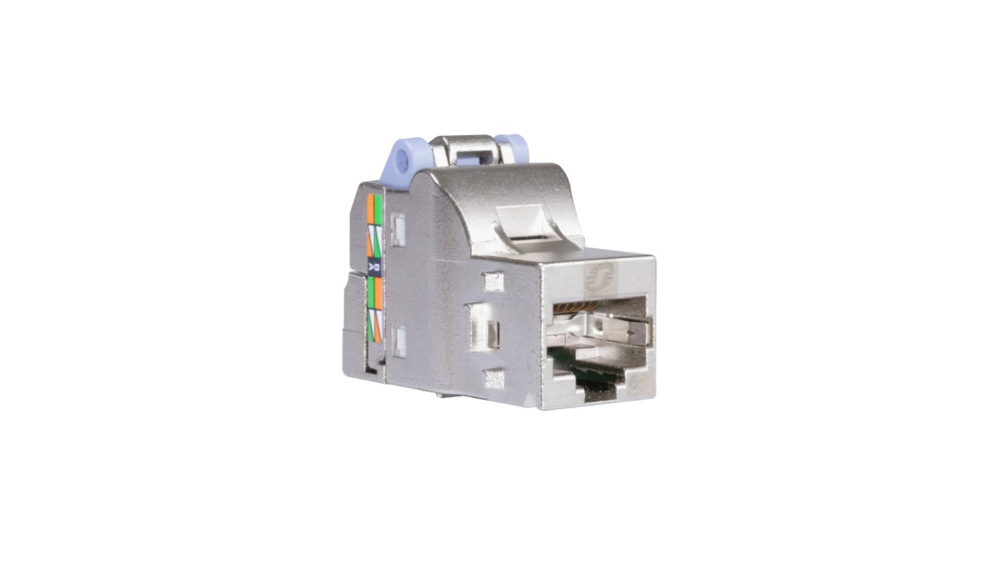 Conector hembra RJ45 Cat6 Conector hembra Schneider Electric serie Actassi, de vías, apantallado