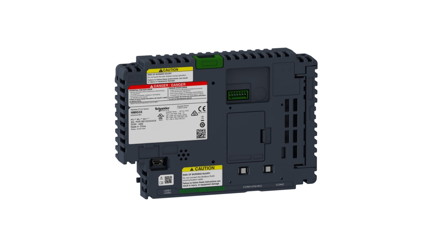 Ordenador industrial Schneider Electric Harmony GTUX, CPU RISC, con 256 MB de RAM, OS Harmony, 12 V CC/20W