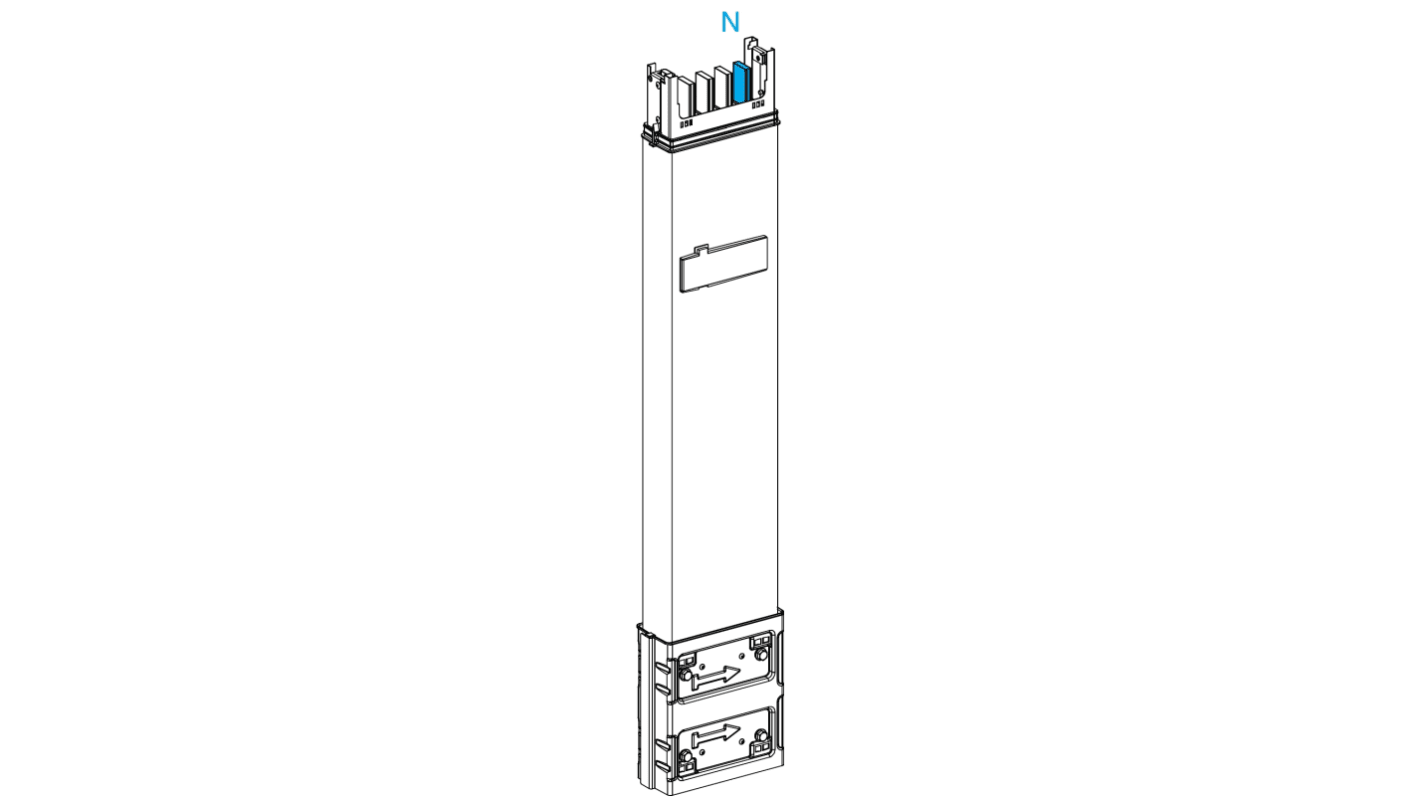 Schneider Electric Canalis White Busbar Trunking, W54 mm x, L800mm, Aluminium