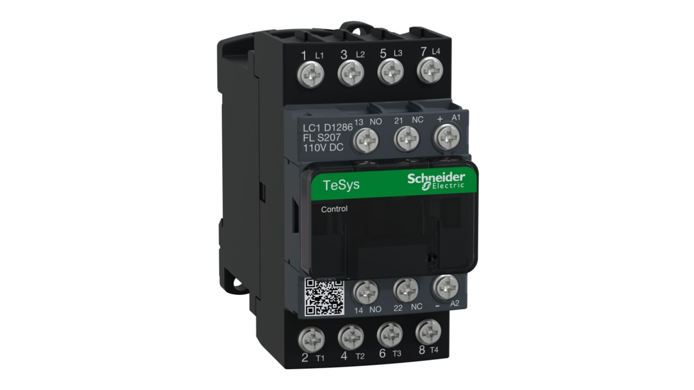 Schneider Electric TeSys Deca LC1D Leistungsschütz 110 V DC-Spule, 4 -polig , 440 V / 25 A 2NO + 2NC