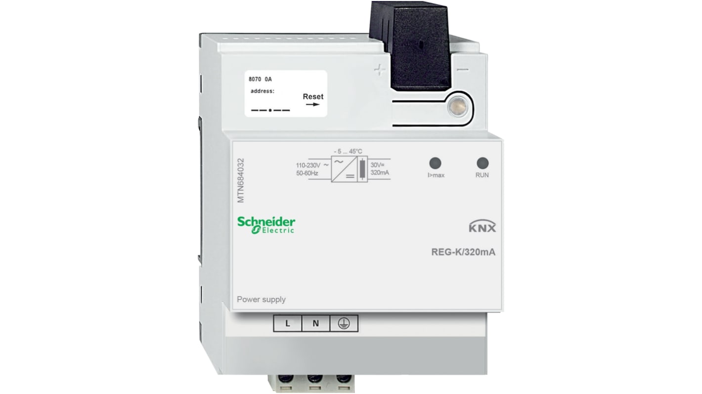 Schneider Electric DIN-sín tápellátás, BE: 92V ac, 30V dc, 320mA