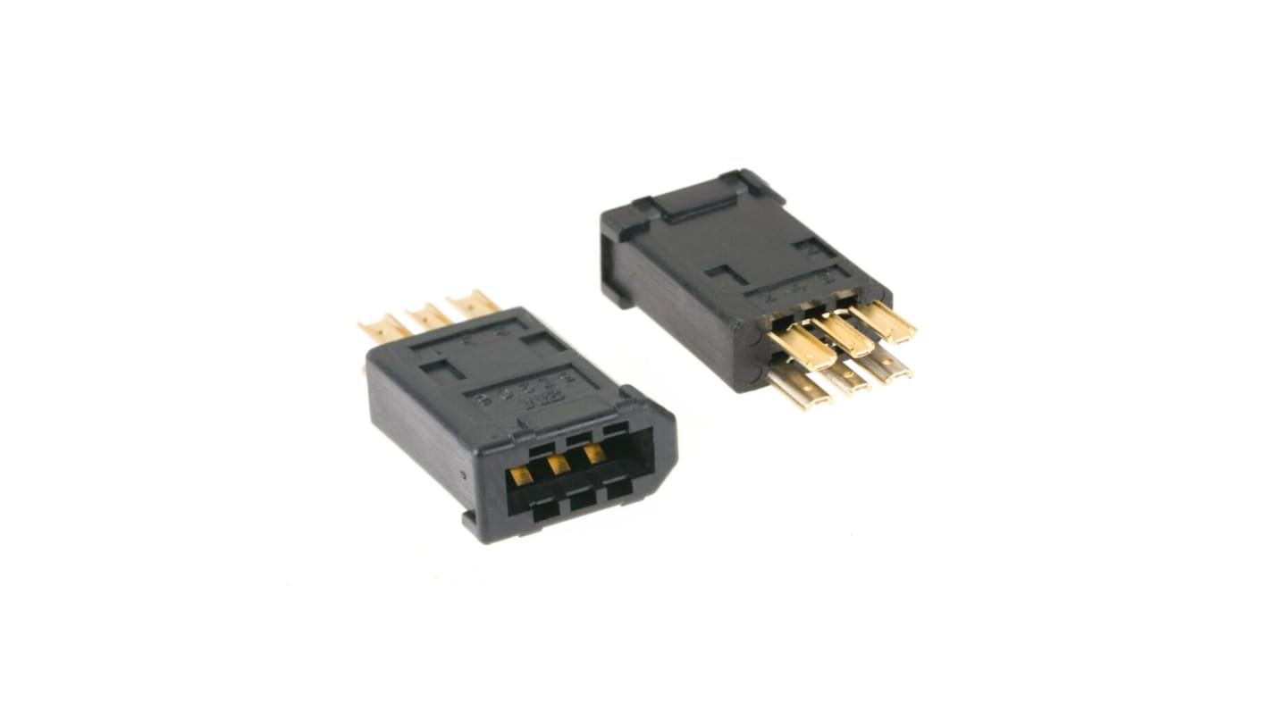 Conector FireWire de E/S 3M 7000007657, 6 contactos, Recto, Montaje con cable, Conector serie 3E206