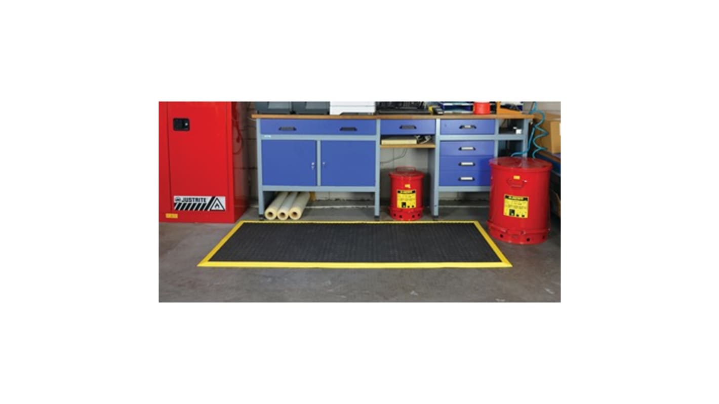 Tapis anti fatigue Notrax 489S, 91cm x 2.1m x 12.7mm en Caoutchouc nitrile anti-dérapant