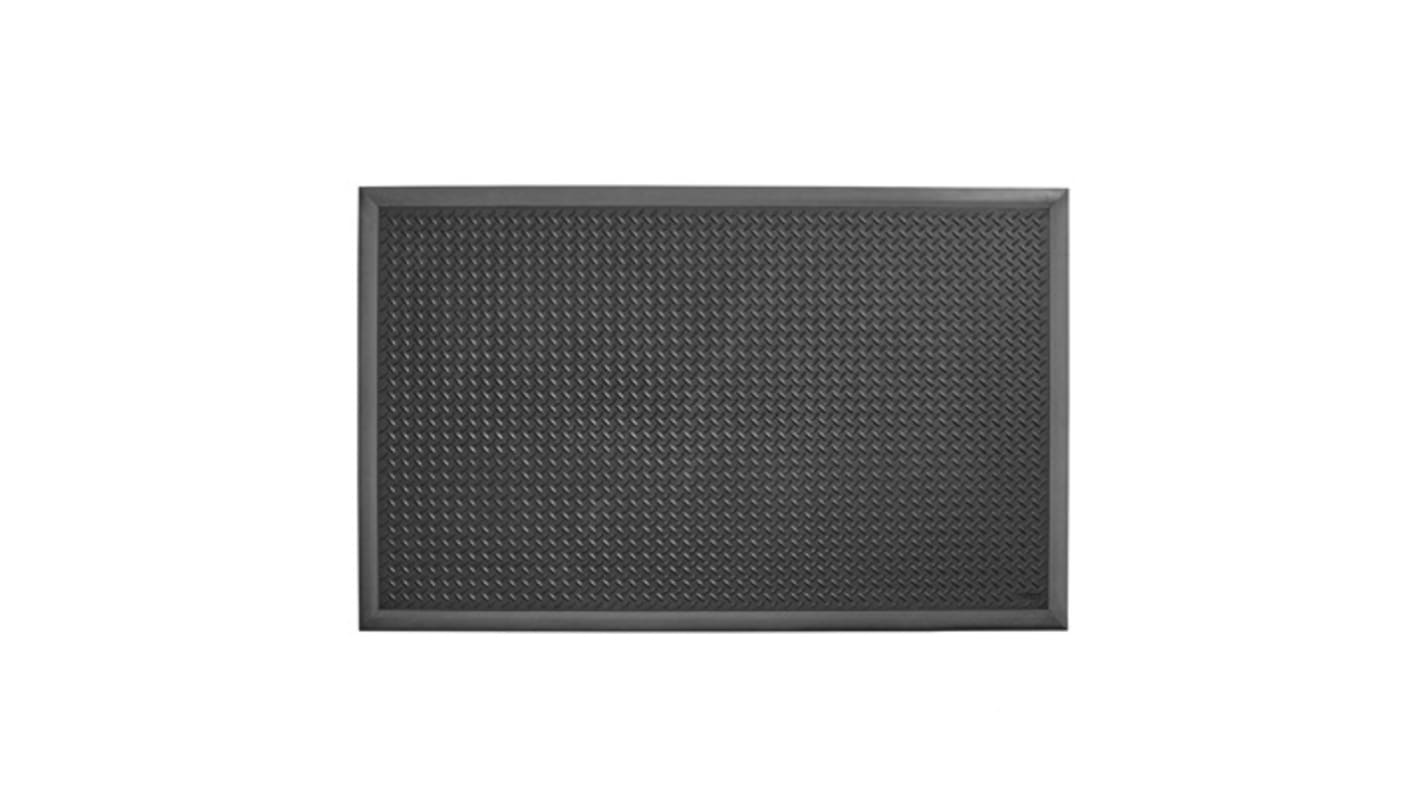 Notrax Black Anti-Fatigue Mat Nitrile Rubber Mat, Diamond Pattern Finish 163cm x 1.02m x 184mm