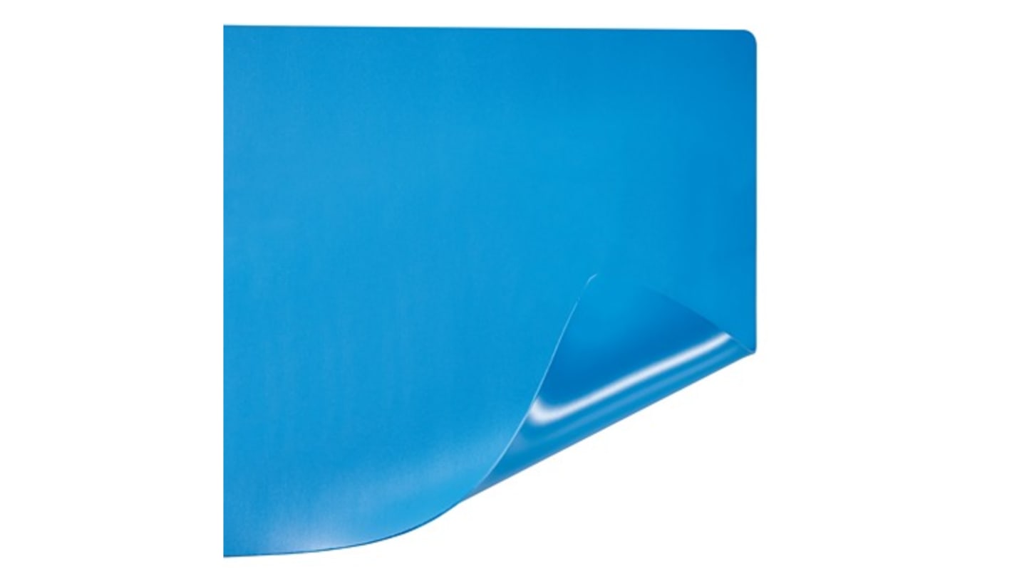 Notrax Antisztatikus szőnyeg, Kék, Munkafelület-ra, 762mm x 760mm x 2.381mm