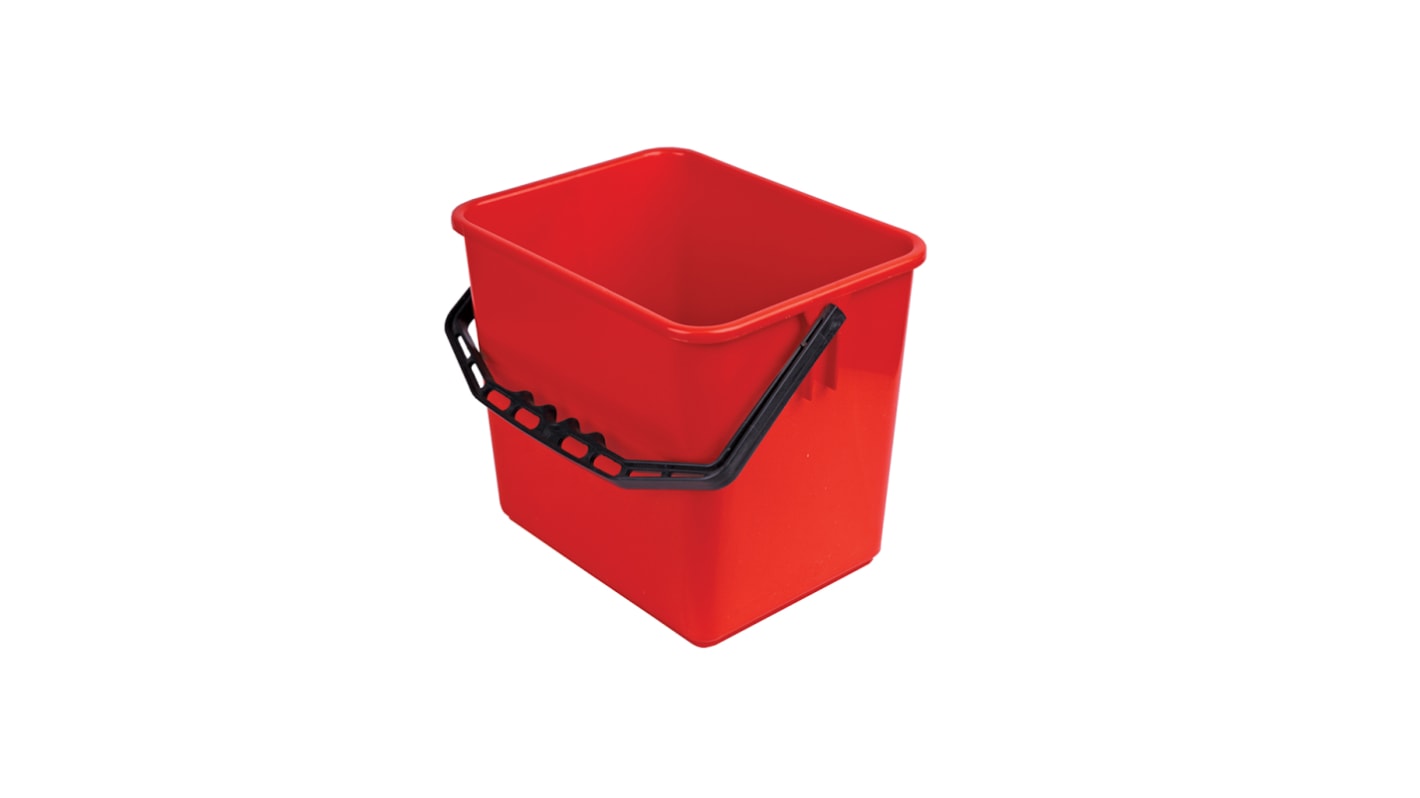 6L Polypropylene Red Bucket With Handle