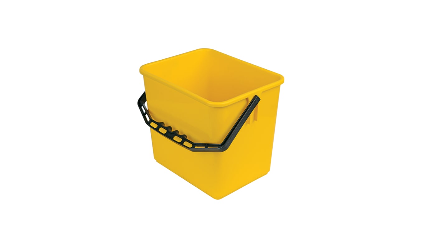 6L Polypropylene Yellow Bucket With Handle