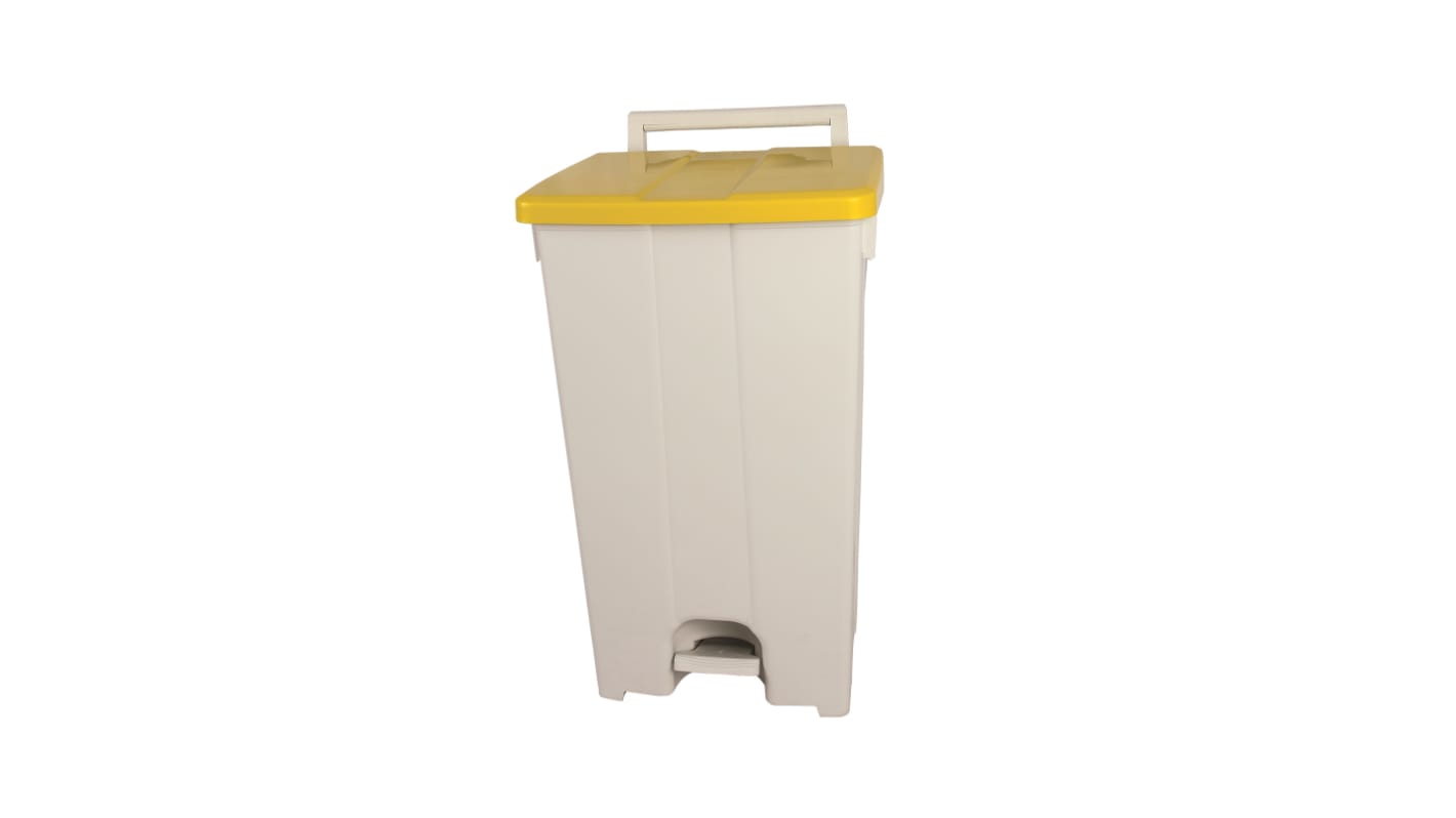 Bidone spazzatura 90L Polaris Pedal Bin Giallo Robert Scott, in polipropilene, da 90L