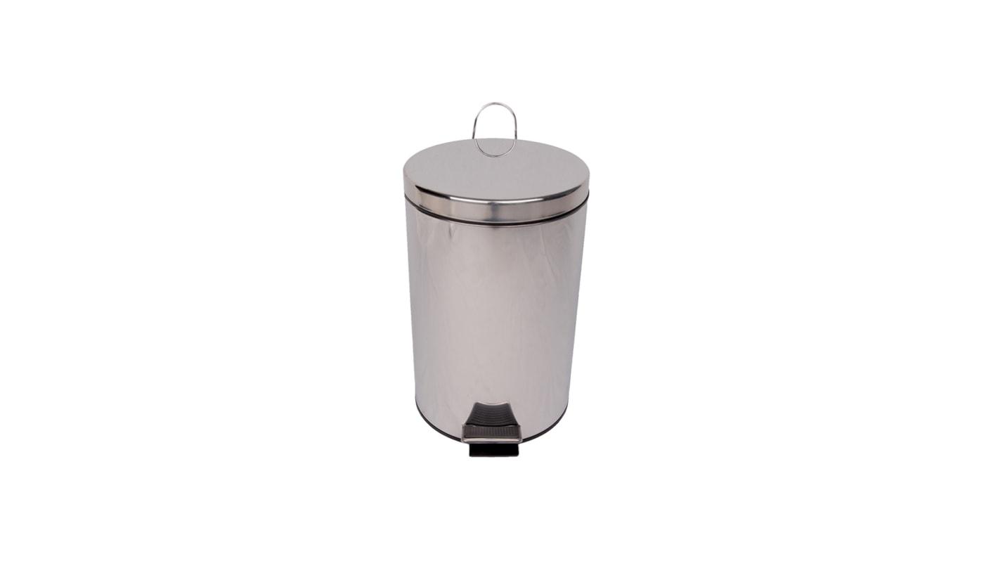 Bidone spazzatura 12L Stainless Steel Pedal Bin Acciaio Robert Scott, in Acciaio, da 12L