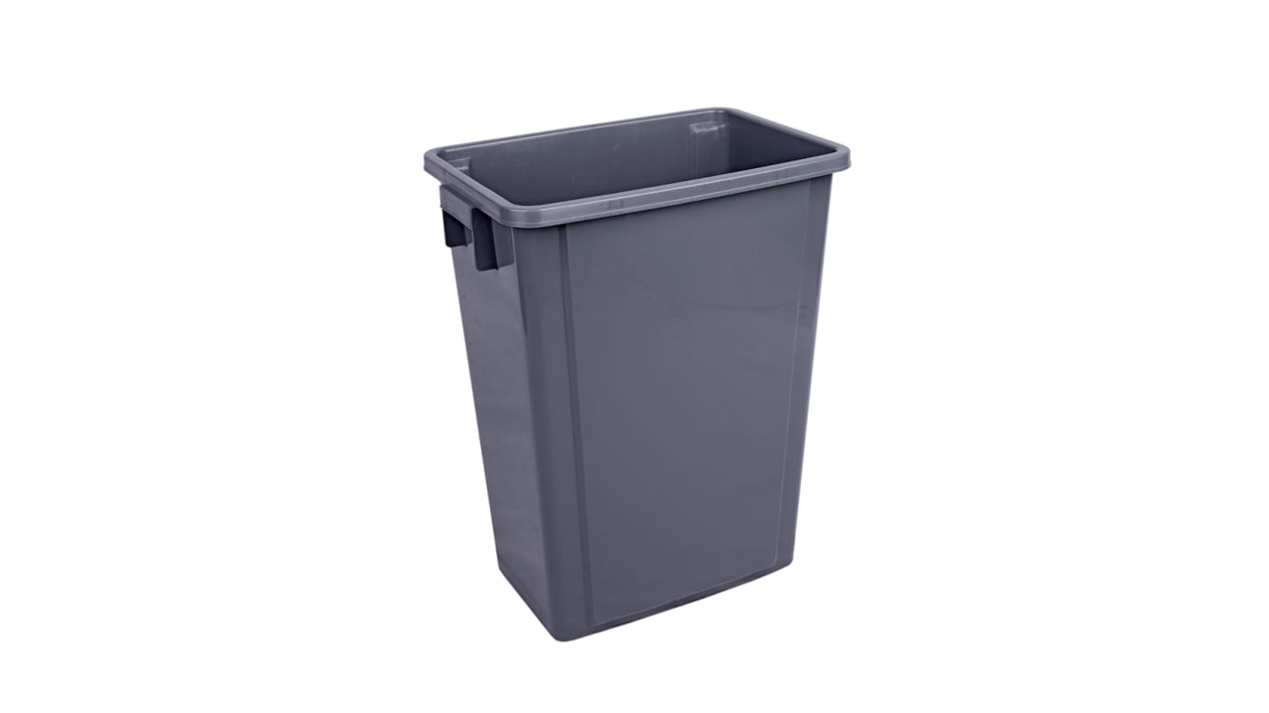 Robert Scott 60 Litre Recycling Waste Bin 60L Grey Polypropylene Waste Bin