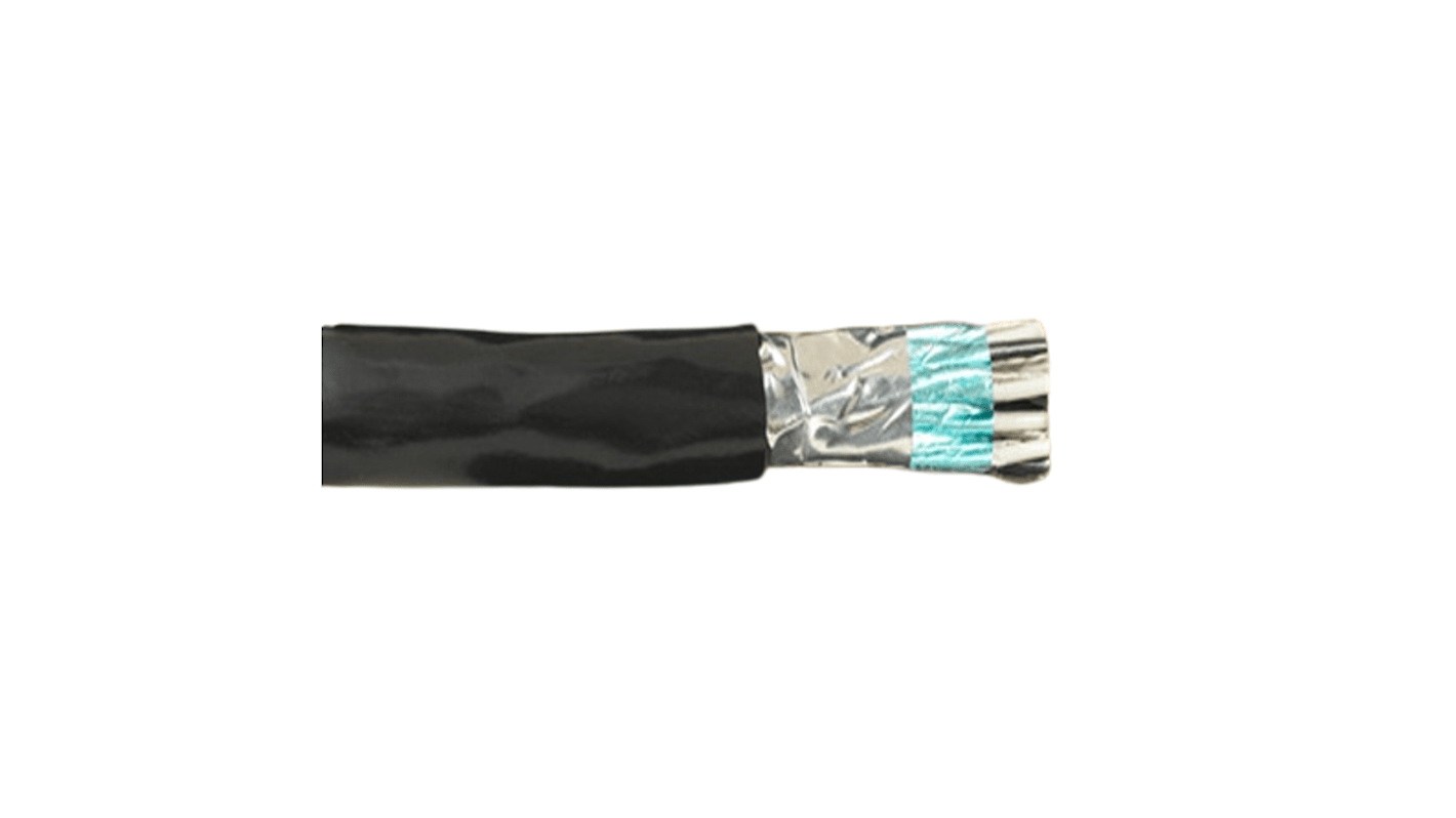 Alpha Wire Alpha Essentials Communication & Control Control Cable, 2 Cores, 0.73 mm², Screened, 500ft, Grey PVC Sheath,