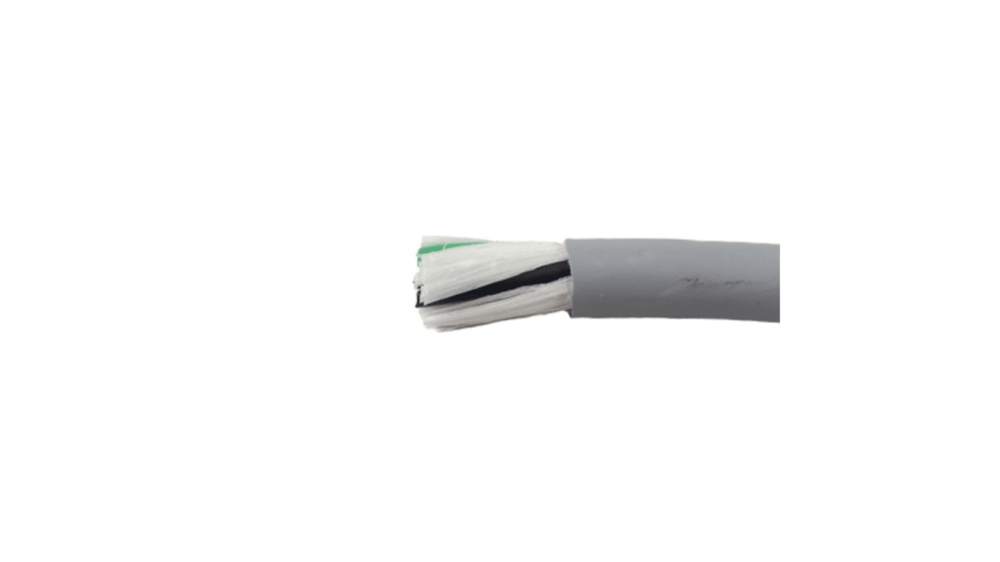 Alpha Wire Ecogen Ecoflex Multicore Cable, 6 Cores, 0.18 mm², ECO, Unscreened, 100ft, Grey Modified Polyphenylene Ether