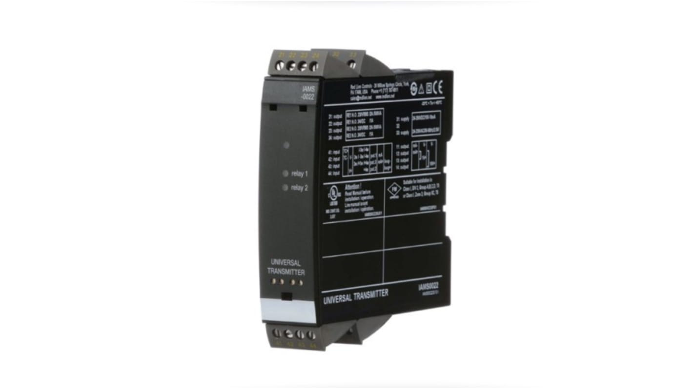 Red Lion IAMS Series Signal Conditioner, Current, Linear Resistance, Potentiometer, RTD, Thermocouple, Voltage Input,