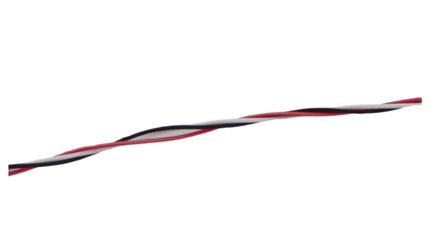 MICROWIRES Twisted Twisted Pair Cable, 0.08 mm2, 3 Cores, 28 AWG, Unscreened, 100m, Grey Sheath