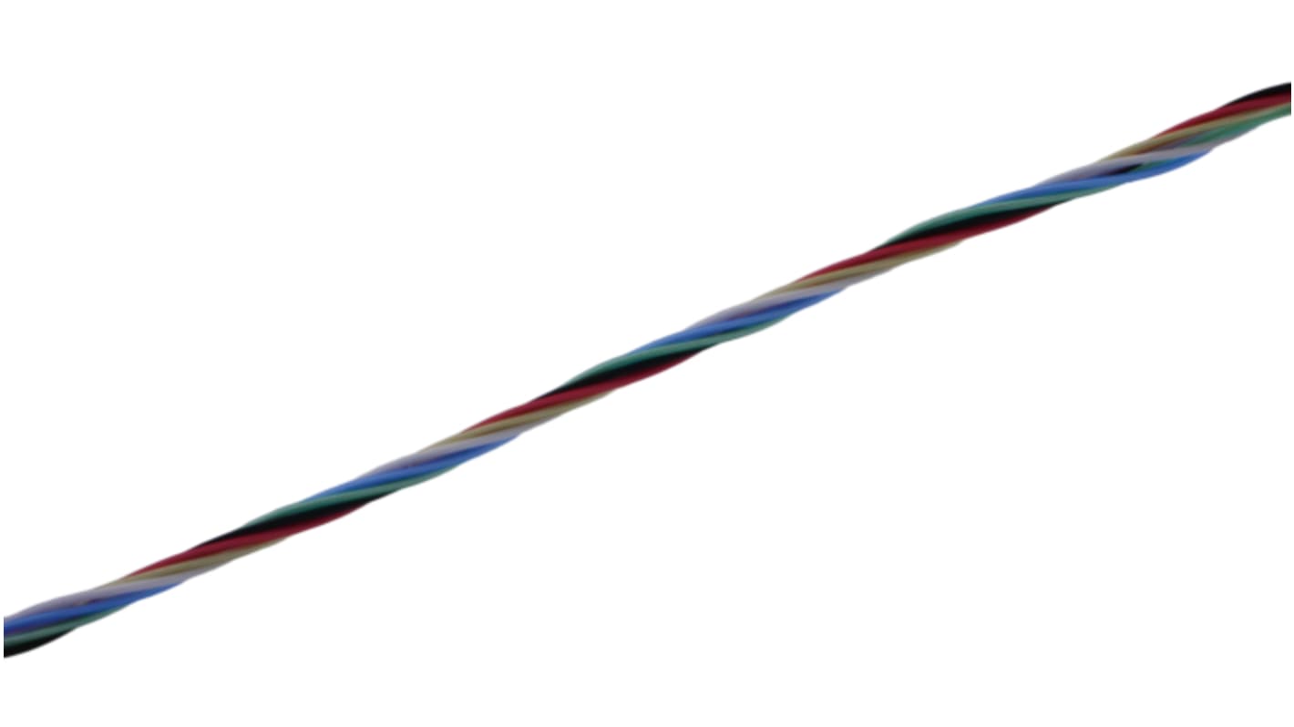 MICROWIRES Twisted Twisted Pair Cable, 0.08 mm2, 5 Cores, 28 AWG, Unscreened, 100m, Grey Sheath
