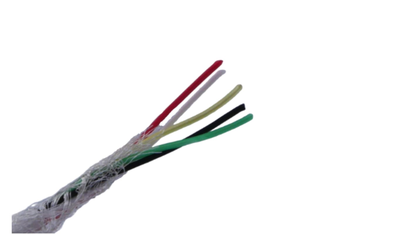 Câble à paires torsadées MICROWIRES, 5x 0,08 mm2 28 AWG, Blindé Blindé, 100m