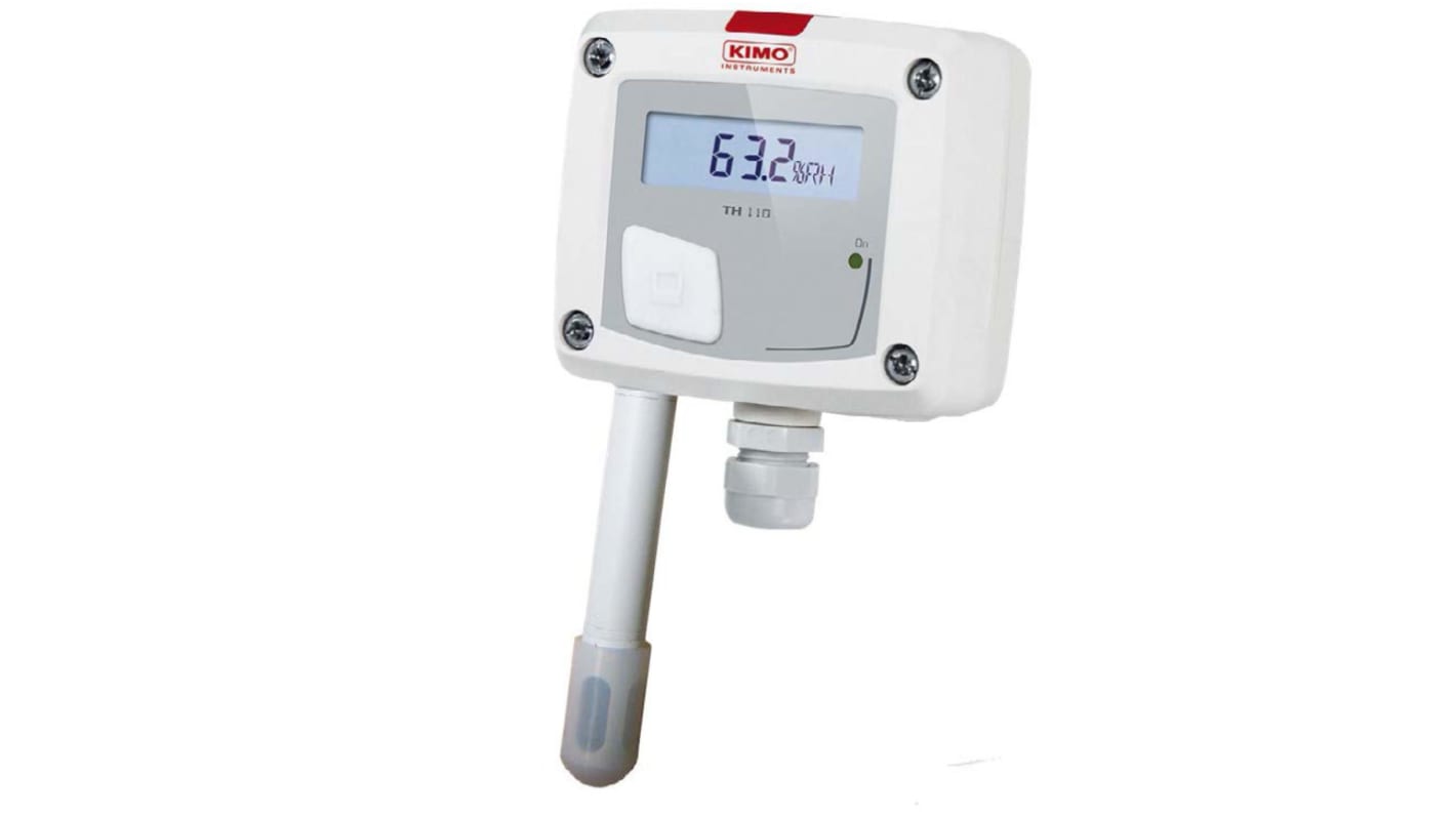 KIMO TH110 Handheld Hygrometer, ±1.8 Accuracy, +50°C Max, 95%RH Max, UKAS Calibration