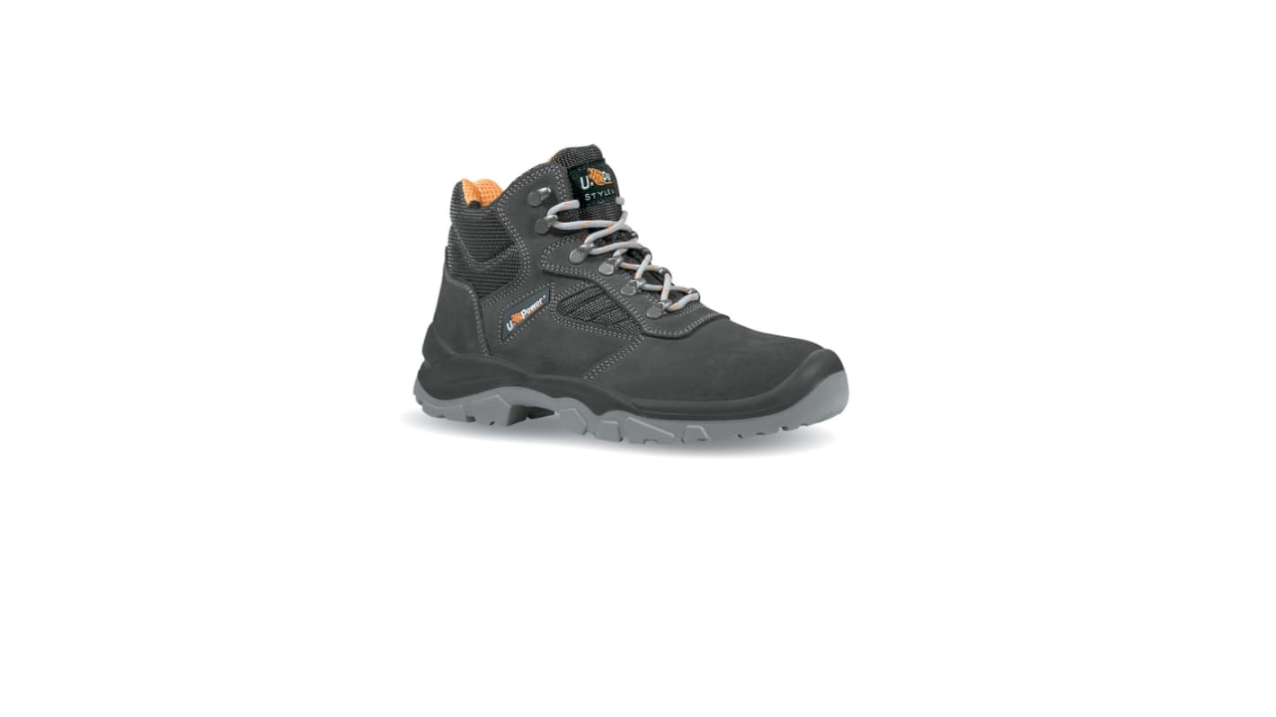 U Group Style & Job Unisex Grey Stainless Steel  Toe Capped Safety Shoes, UK 4, EU 37