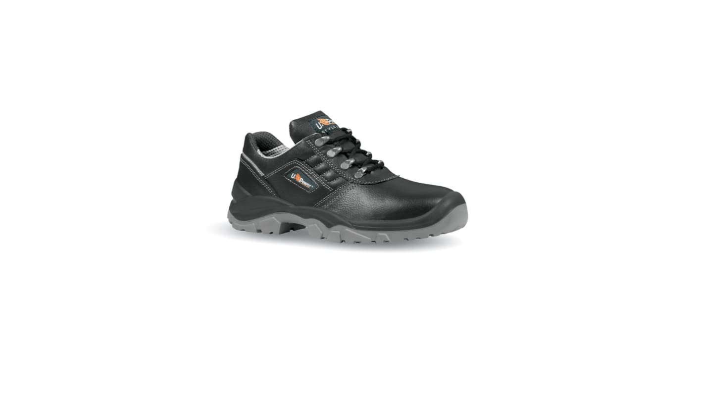 U Group Style & Job Unisex Black Stainless Steel Toe Capped Low safety shoes, UK 3, EU 36