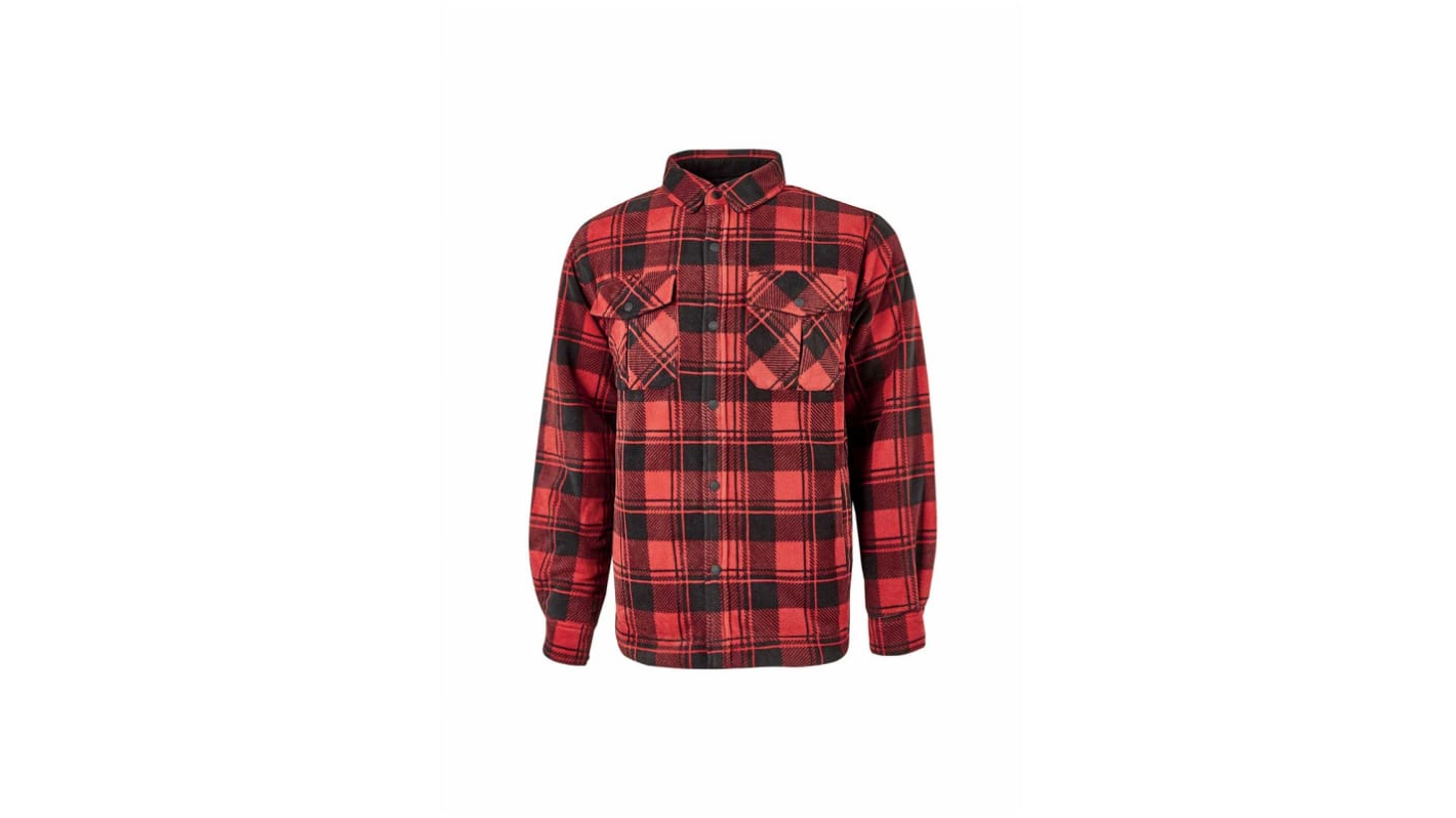 Chaqueta polar U Group de color Rojo, talla M, para Hombre, serie Exciting, 100 % poliéster