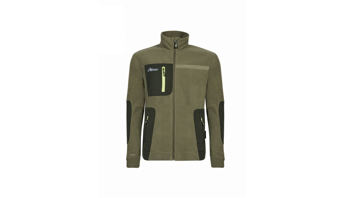 Chaqueta polar U Group de color Verde, talla XXL, para Hombre, serie FUTURE, 100 % poliéster