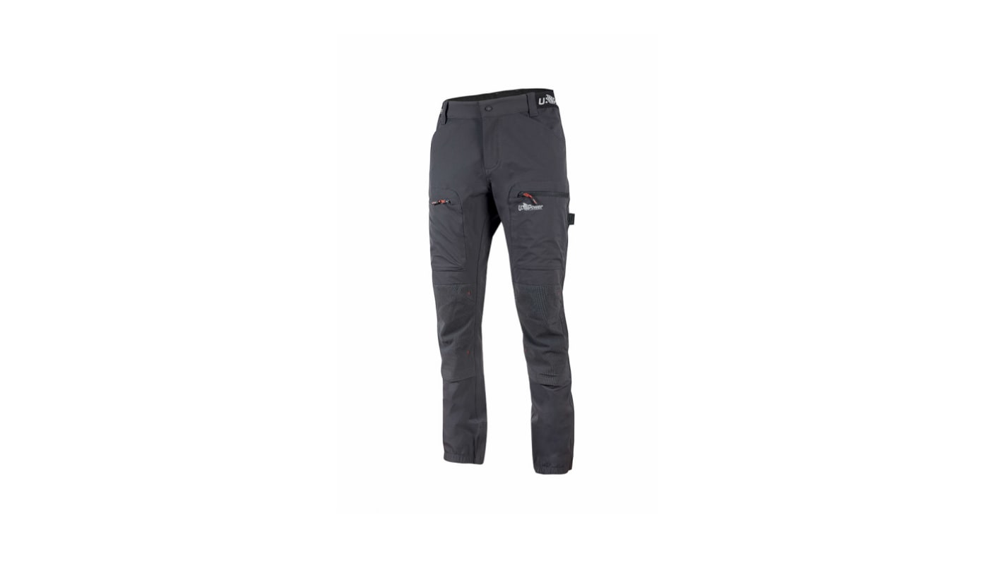 Pantalones de trabajo para Hombre, pierna 34plg, Gris, Hidrófugo, 10% lycra, 90% nylon FUTURE 32 → 34plg 82