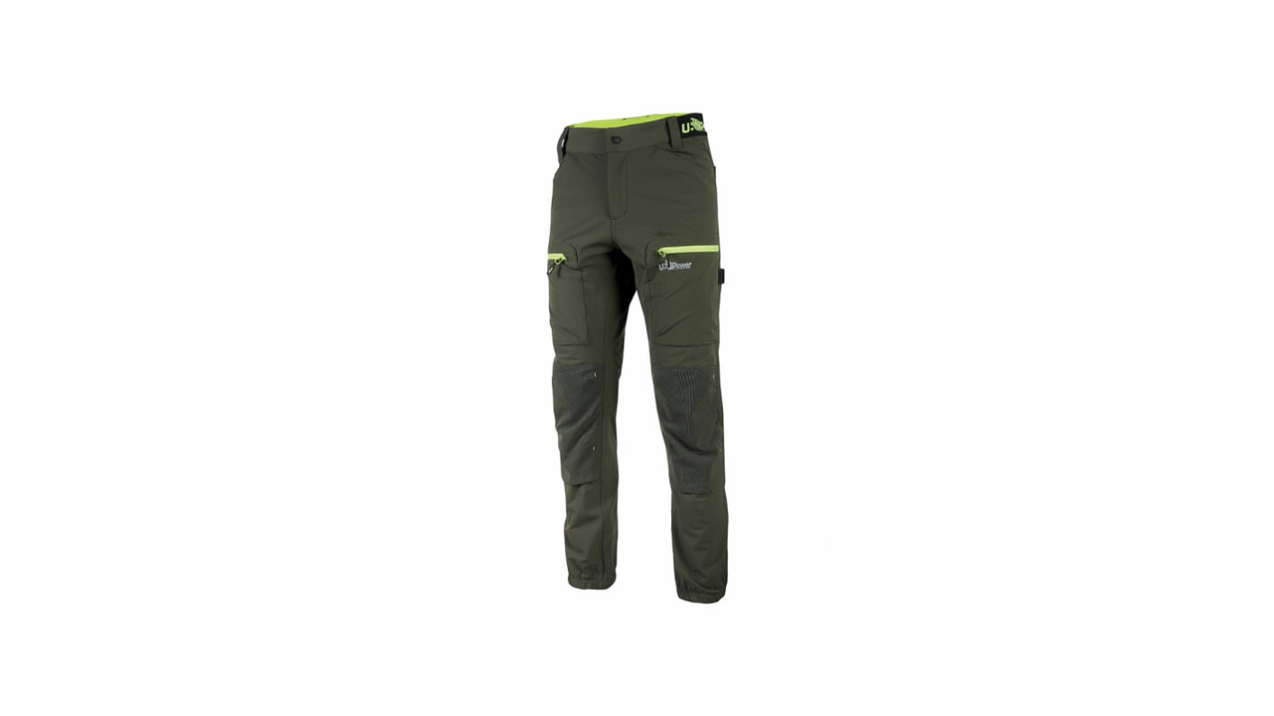 U Group FUTURE Green Men's 10% Spandex, 90% Nylon Water Repellent Work Trousers 46 → 50in, 130 → 138cm