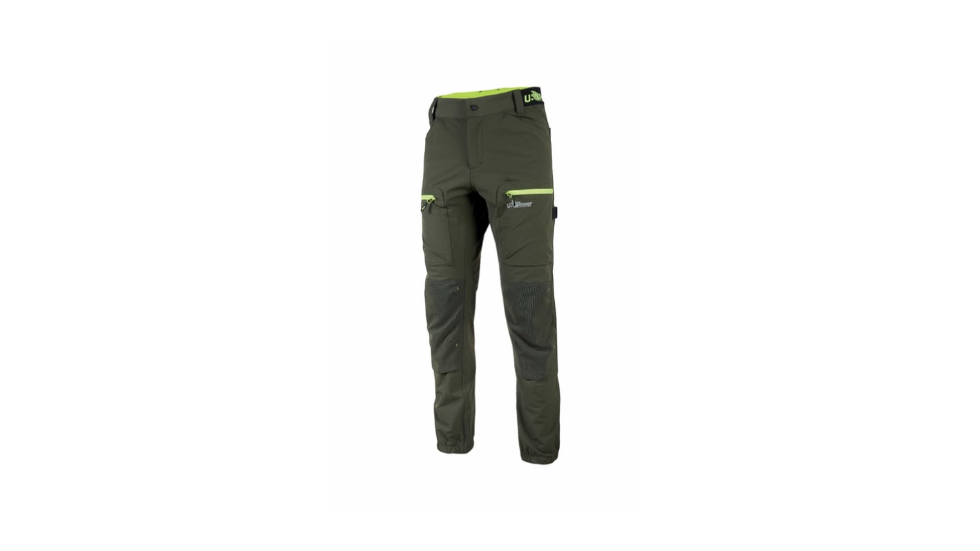 U Group FUTURE Green Men's 10% Spandex, 90% Nylon Water Repellent Work Trousers 32 → 34in, 82 → 90cm Waist