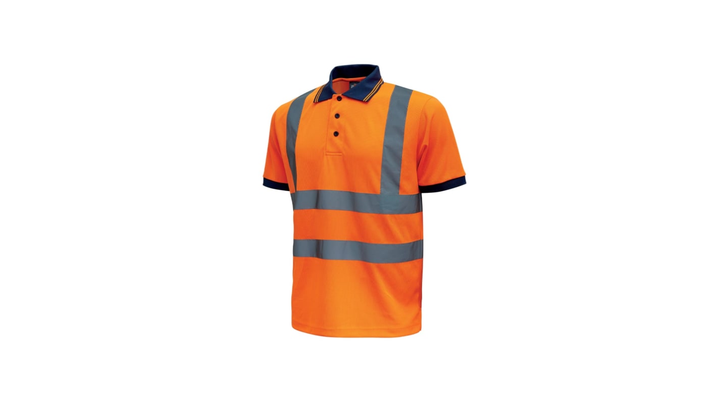 Short sleeved polo shirt with reflective