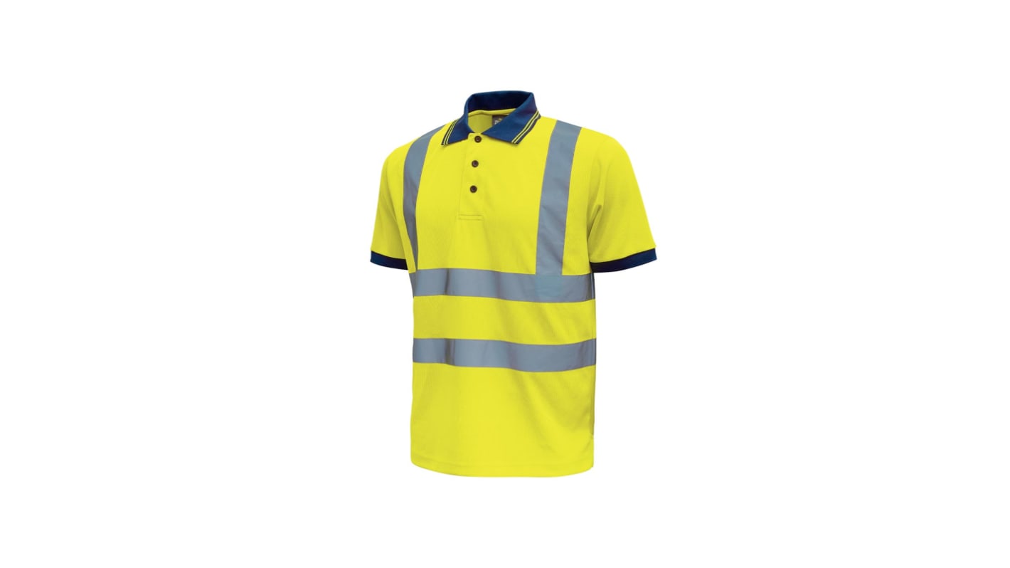 Short sleeved polo shirt with reflective