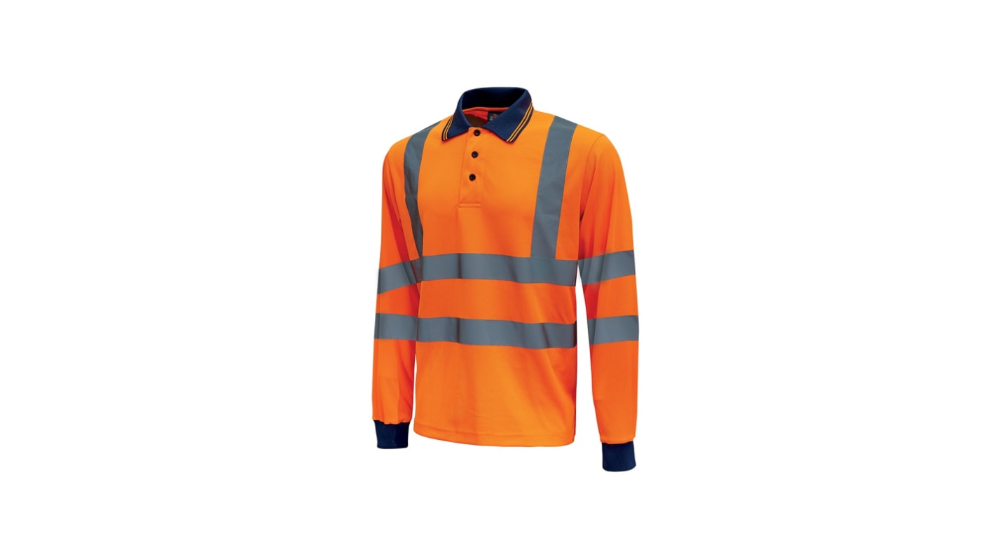 Polo Giallo fluorescente U Group Hi - Light, 4XL, in Cotone, poliestere