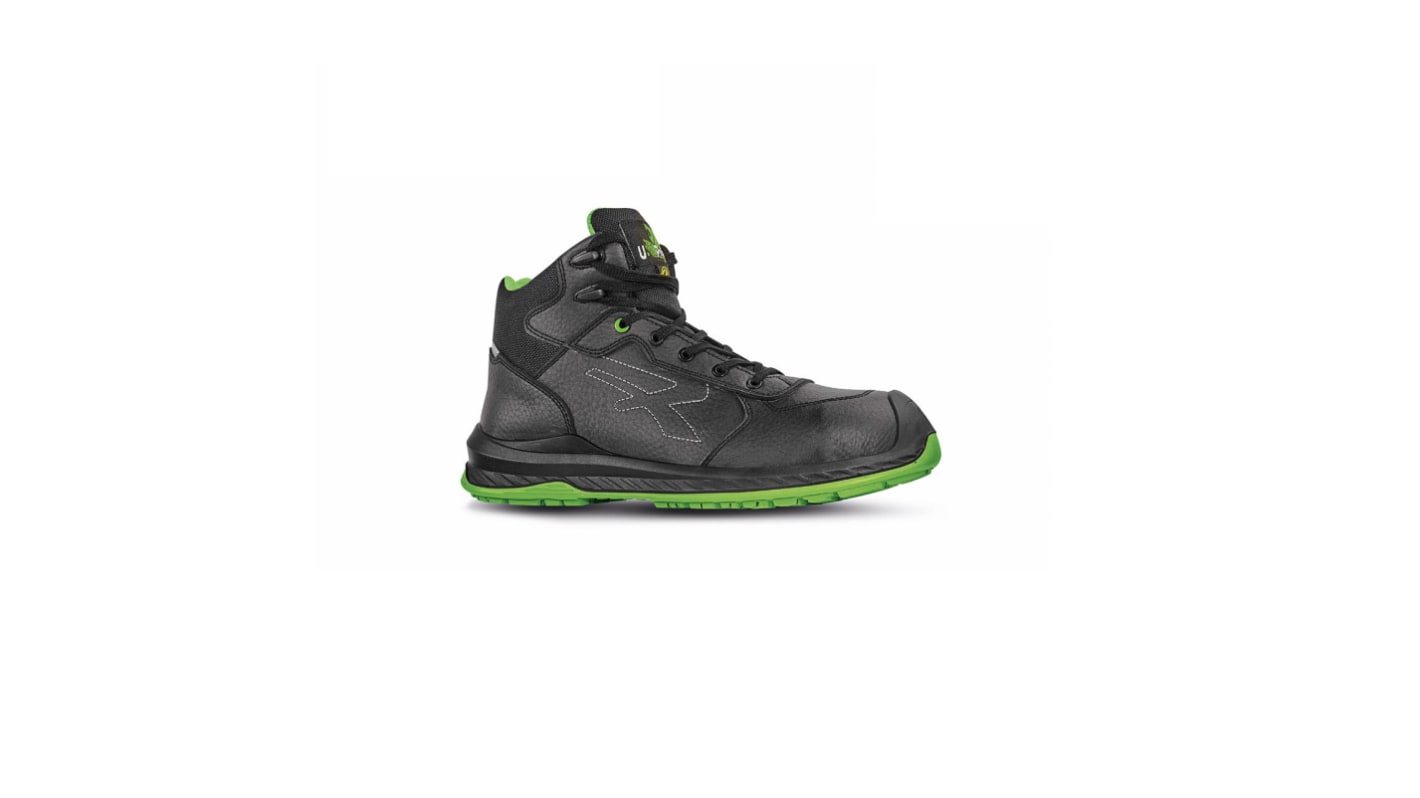 Zapatos de seguridad Unisex U Group de color Negro, Verde, talla 37, S3 SRC