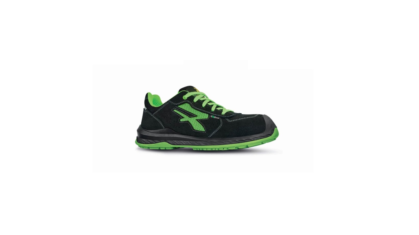 Zapatos de seguridad Unisex U Group de color Negro, Verde, talla 35, S1P SRC