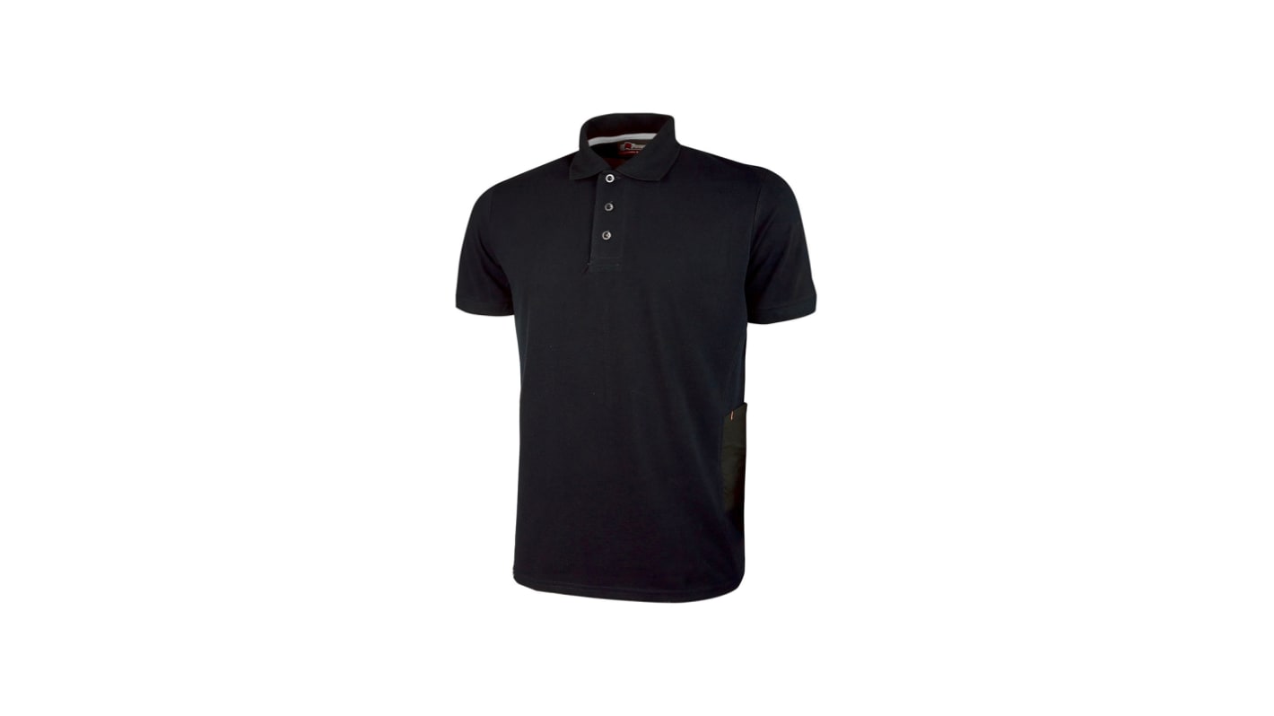 U Group Black 35% Cotton, 65% Polyester Short Sleeve Shirt, UK- XL, EUR- XXL