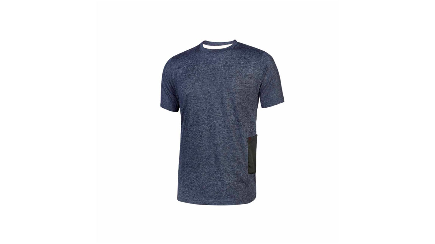 Camiseta de manga corta U Group, de 100% algodón, de color Azul, talla 4XL