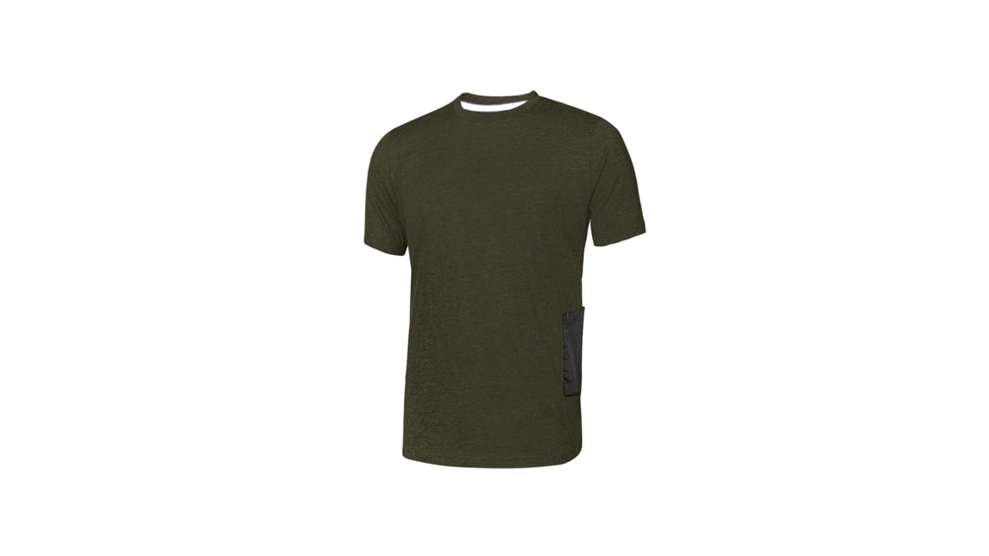 Camiseta de manga corta U Group, de 100% algodón, de color Verde, talla 3XL