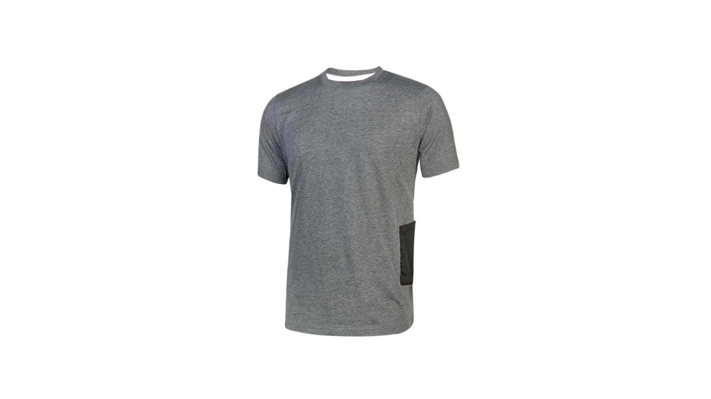 U Group Grey 10% Viscose, 90% Cotton Short Sleeve T-Shirt, UK- 3XL, EUR- 3XL