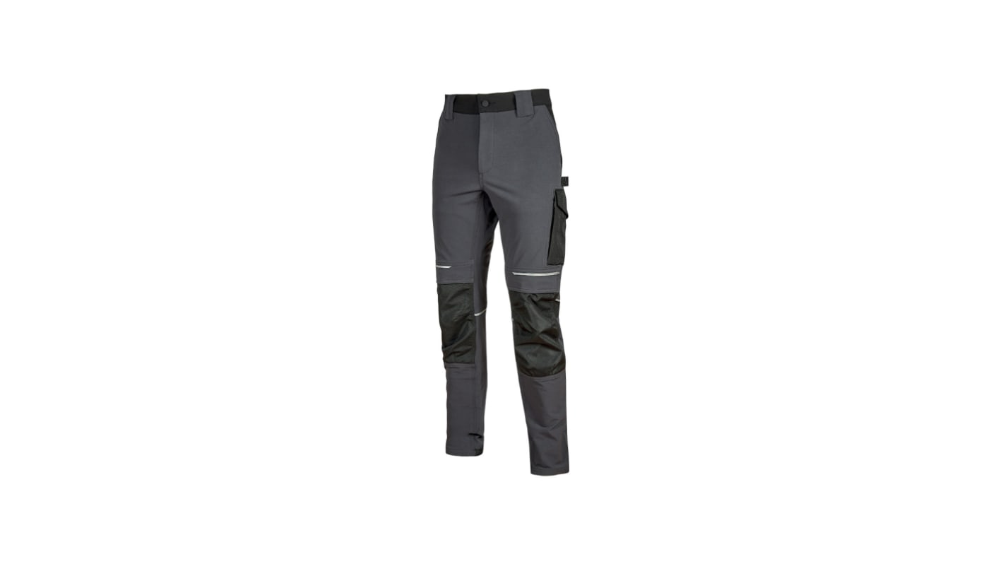 U Group Performance Grey Men's 100% Polyester Water Repellent Work Trousers 46 → 50in, 130 → 138cm Waist