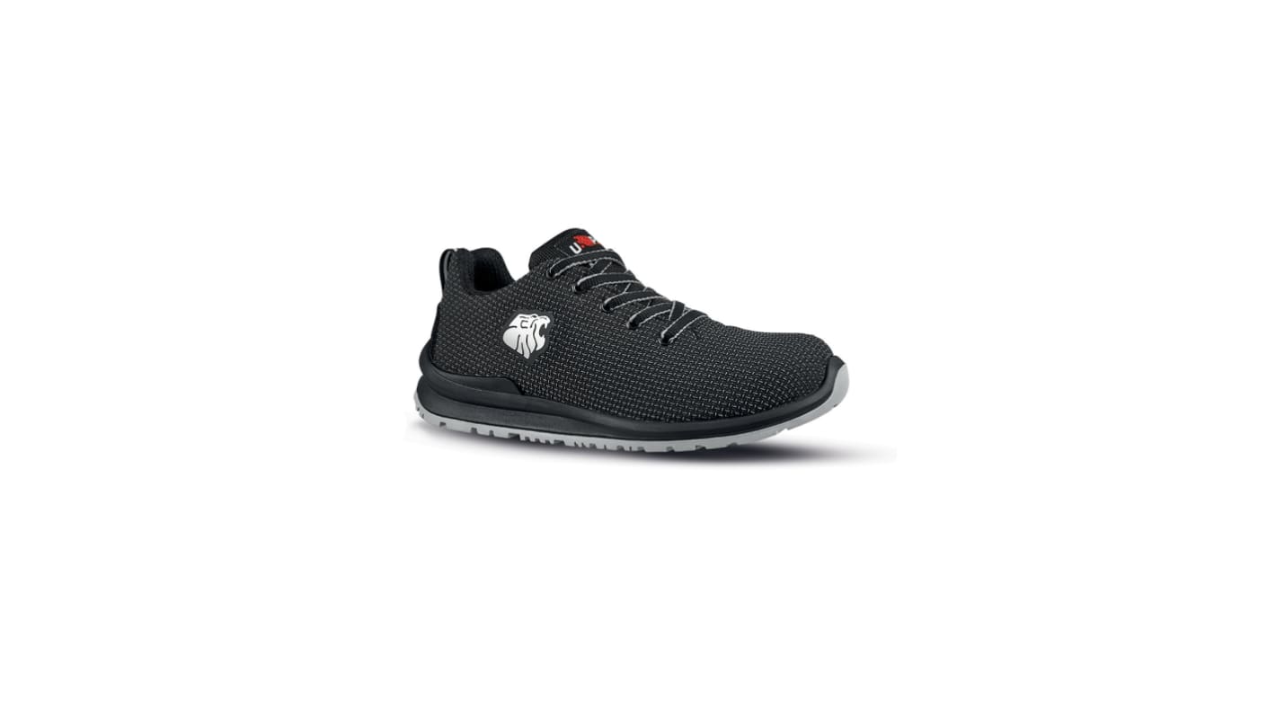 U Group Flat Out Men's Black Aluminium Toe Capped Safety Shoes, UK 7, EU 41