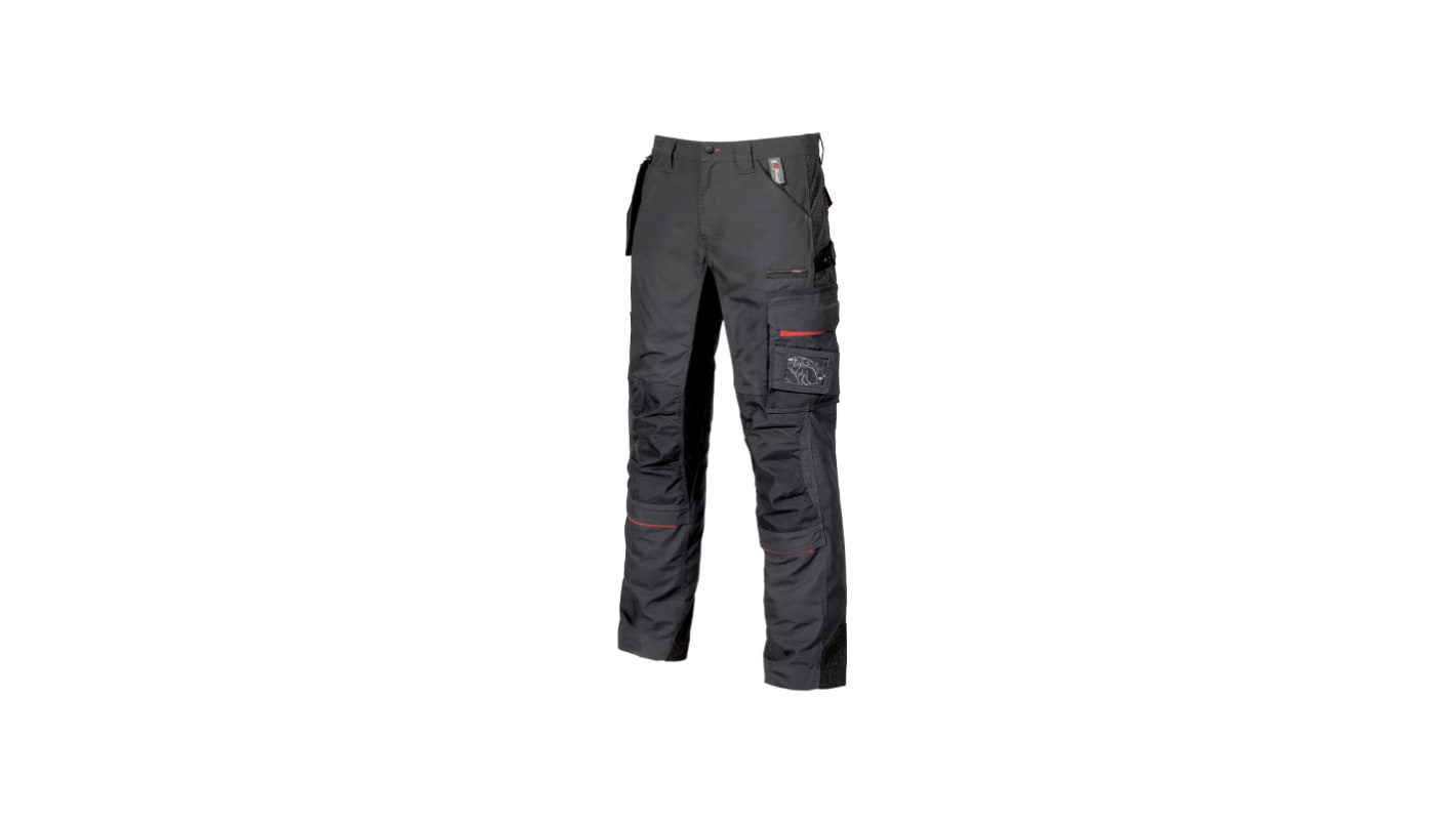 U Group U-Supremacy Herren Arbeitshose, 35 % Baumwolle, 65 % Polyester Grau, Größe 78 → 82cm / 31 →