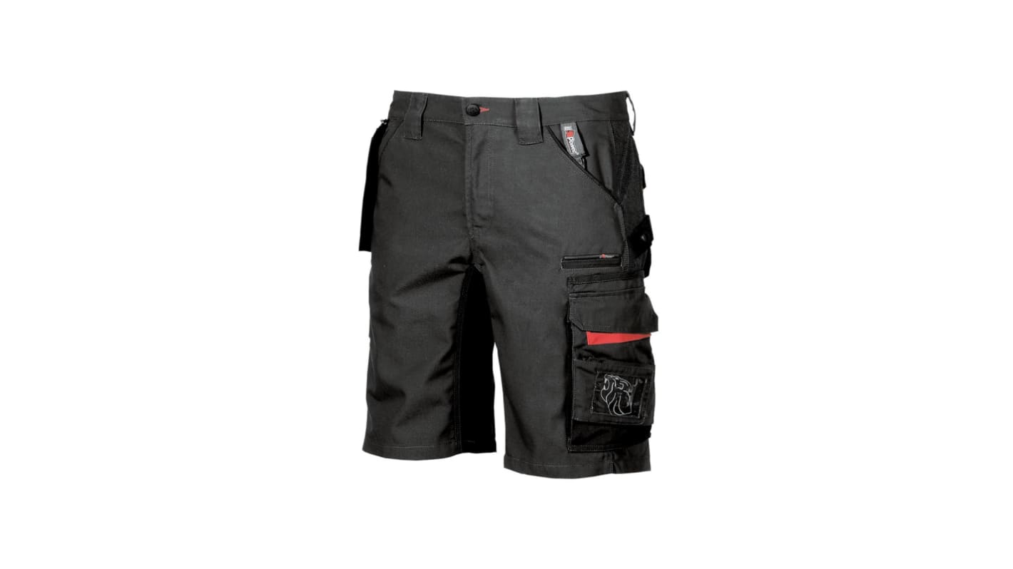 U Group U-Supremacy, Unisex Arbeitsshorts, 35 % Baumwolle, 65 % Polyester Schwarz, Größe 82 → 86cm