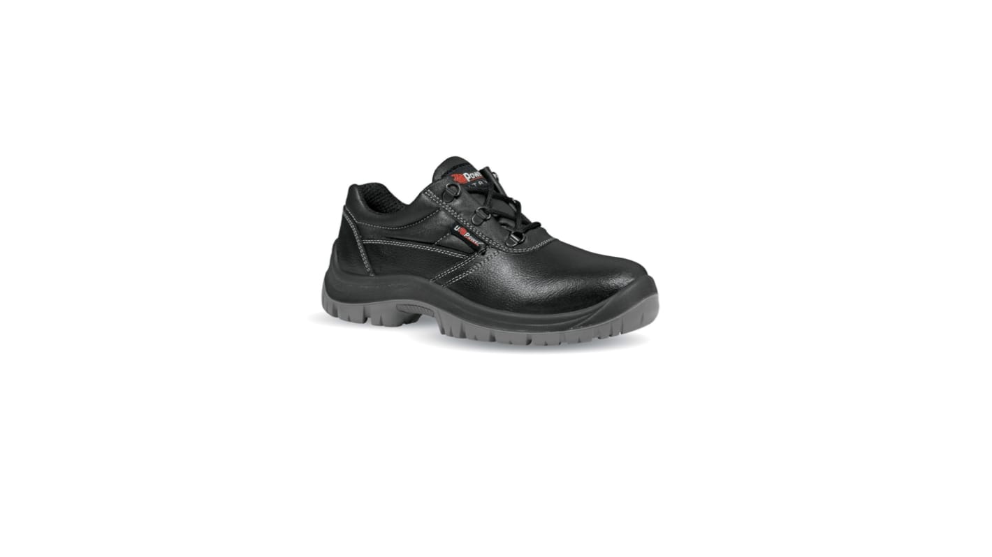 U Group Entry Unisex Black Stainless Steel Toe Capped Low safety shoes, UK 2, EU 35